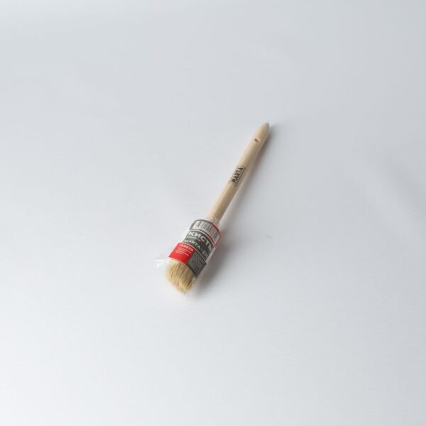 Кисть круглая Ø25 мм, натуральная щетина, дерев. ручка Мастер Marta