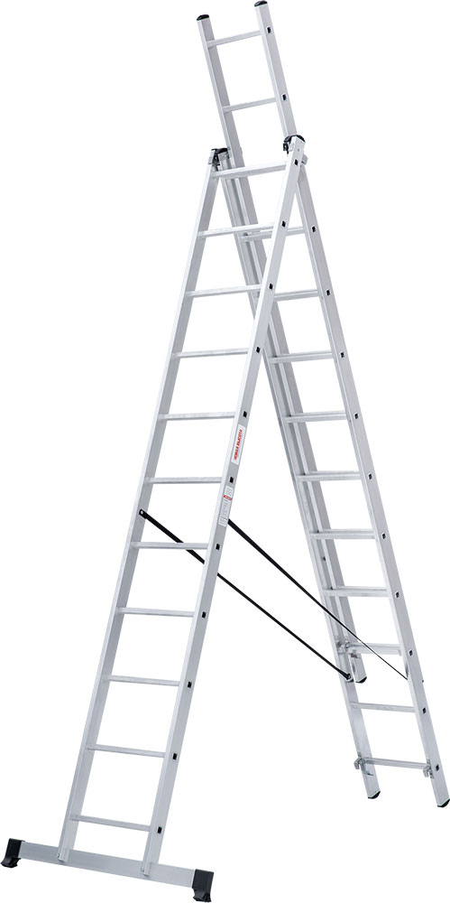 Трехсекционная лестница Новая Высота NV123 3х11